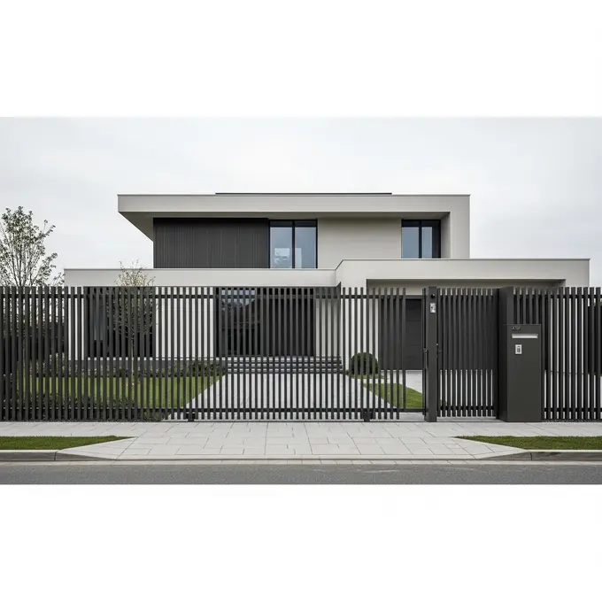 Model Pagar Besi Minimalis Anti Maling dan Anti Ular (Image by Gemini AI)