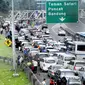 Hingga siang ini kawasan wisata Puncak Bogor, Jawa Barat mencapai 8 Kilometer.