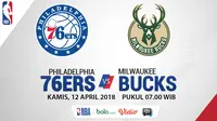 Philadelphia 76ers Vs Milawaukee Bucks (Bola.com/Adreanus Titus)