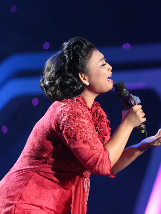 Arin mengaku bersyukur bisa sampai pada Top 15. Tidak lupa ia mengucapkan terima kasih kepada para pendukungnya selama ini. (Adrian Putra/Bintang.com)