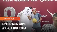 Maskot Piala Dunia 2022 Qatar, La’eeb, hadir menyapa warga Ibu Kota. Warga pun antusias menyambut La’eeb dan tentunya tak sabar menantikan digelarnya Piala Dunia 2022 Qatar.