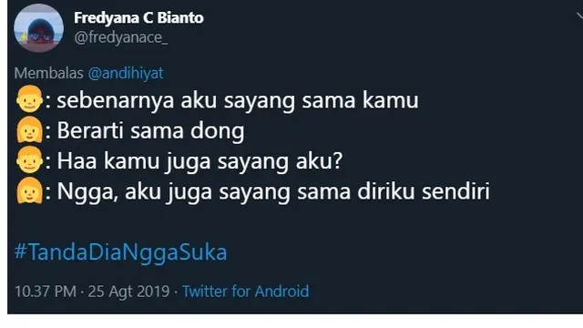Cuitan Kocak ‘Tanda Dia Ngga Suka’ Ini Malah Bikin Cengegesan