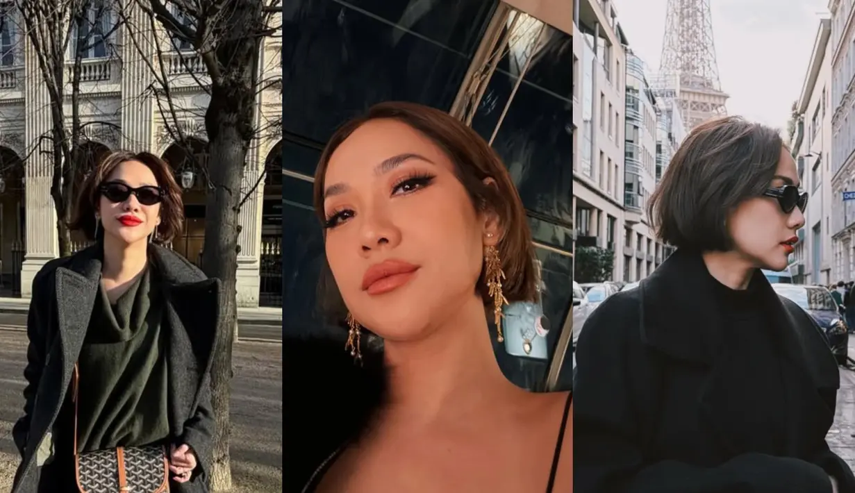 Liburan akhir tahun, Bunga Citra Lestari terbang ke Paris bersama suami dan anak. Selama liburan di Paris, Bunga Citra Lestari konsisten kenakan busana serba hitam yang tidak membosankan [@itsmebcl]