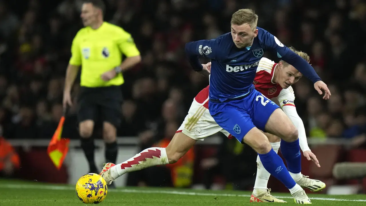 Foto: Penampilan Menawan Jarrod Bowen dkk saat Gagalkan Misi Arsenal Kudeta Puncak Klasemen Liga Inggris 2023/2024