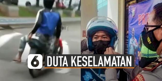 VIDEO: Pemotor Freestyle Viral di Bintaro Kini Jadi Duta Keselamatan Lalu Lintas