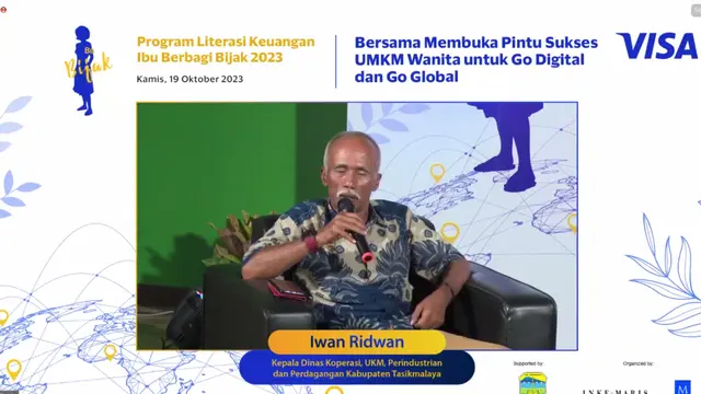 Potret bapak Iwan Ridwan, Kepala Dinas Koperasi, UKM, Perindustrian dan Perdagangan Kabupaten Tasikmalaya