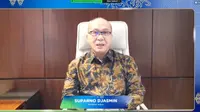Direktur Astra  Suparno Djasmin saat memberikan kata sambutan dalam HUT ke-65 Astra Wilayah Sumatera