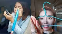 9 Cara Nyeleneh Wanita Bikin Alis, Ada yang Pakai Hanger Jemuran