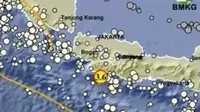 Gempa Magnitudo 3,6 menggetarkan wilayah Sukabumi, Jabar, Senin (12/2/2024), pukul 14.02.38 WIB. (Liputan6.com/ Dok BMKG)