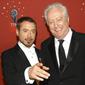 Rober Downey Jr dan Robert Downey Sr. pada 2008.  (AP Photo/Evan Agostini, File)