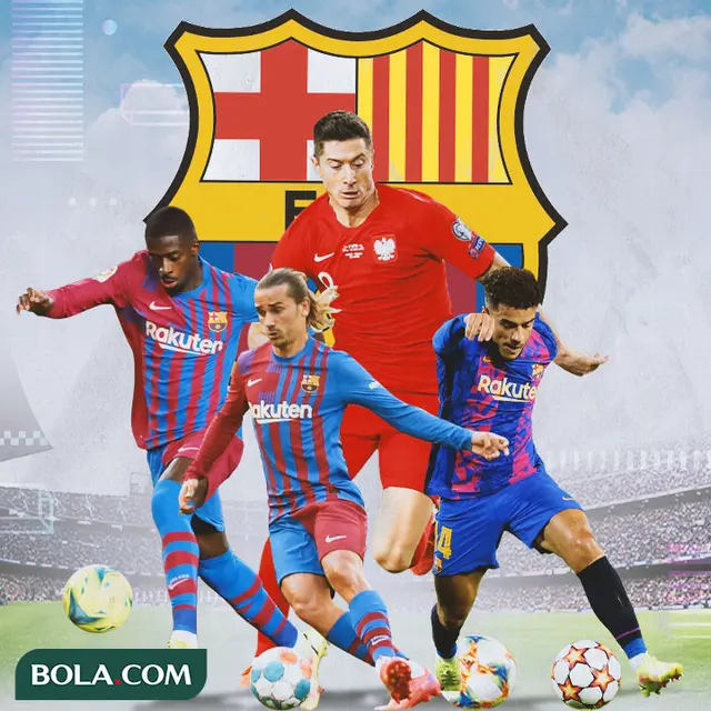 Barcelona - Ousmane Dembele, Antoine Griezmann, Robert Lewandowski, Philippe Coutinho
