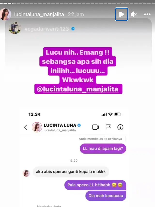 Unggahan Lucinta Luna. (Foto: Dok. Instagram @lucintaluna_manjalita)