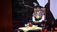 Presiden Joko Widodo atau Jokowi saat menghadiri Sidang Tahunan MPR dan Sidang Bersama DPR-DPD Tahun 2023 di Gedung Nusantara, Kompleks Parlemen, Senayan, Jakarta, Rabu (16/8/2023).  Seperti tahun-tahun sebelumnya, Presiden Jokowi tampak hadir dengan memakai busana adat Nusantara. (Foto: Lukas - Biro Pers Sekretariat Presiden)