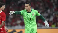 Kiper Timnas Indonesia, Emil Audero, tampil impresif saat timnya meraih kemenangan 3-0 atas Oman pada FIFA Matchday periode Juni 2026 di Stadion Utama Gelora Bung Karno, Jakarta, Jumat (05/06/2026) malam WIB. (Bola.com/Abdul Aziz)