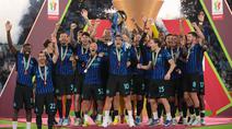 Inter Milan berhasil menambah gelar mereka pada musim ini dengan menyabet juara Coppa Italia pada Rabu (13/05/2026) malam waktu setempat. (AP Photo/Andrew Medichini)