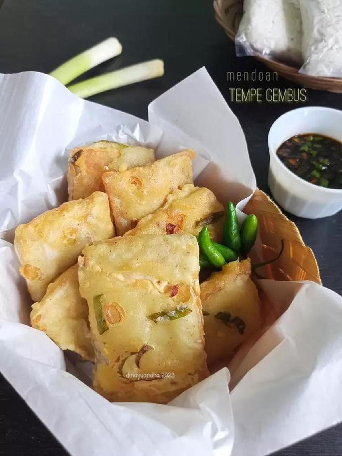 Resep mendoan tempe gembus.