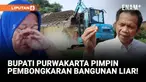 Sambil Menangis, Warga Protes Pembongkaran Bangunan Liar