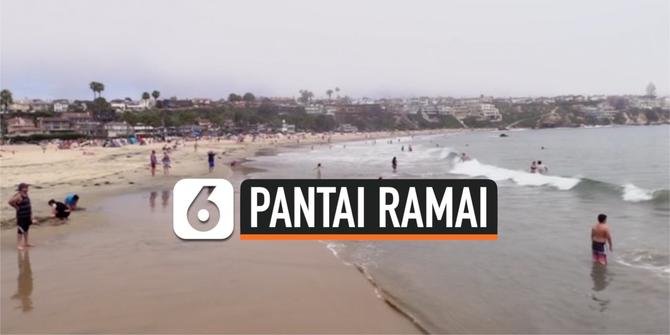 VIDEO: Warga California Nekat Piknik ke Pantai Saat Corona