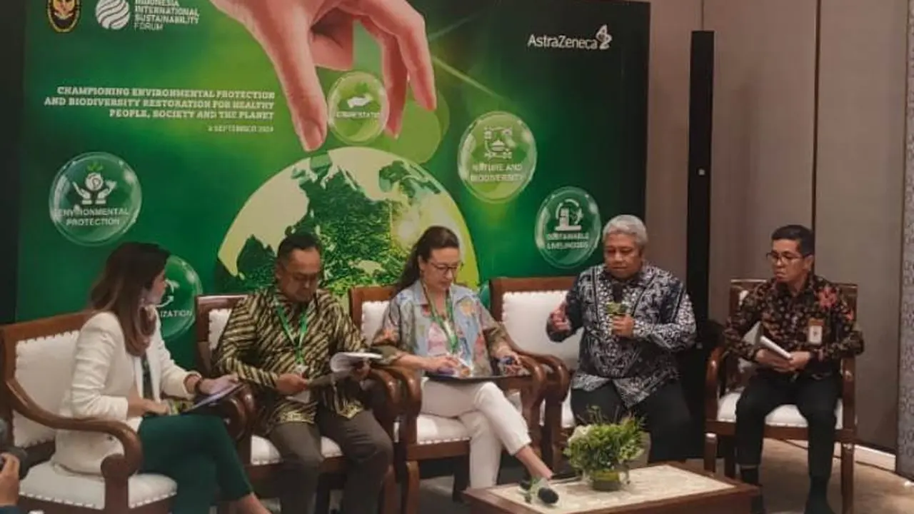Indonesia Sustainability Forum atau ISF 2024 di JCC, Jakarta, Kamis, 5 September 2024.