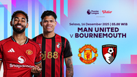 Nonton Liga Inggris 2025/26 Manchester United vs Bournemouth Tayang di Vidio