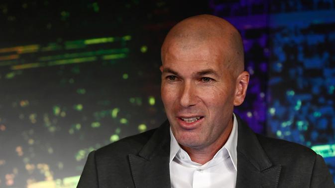 Pelatih Real Madrid, Zinedine Zidane. (Pierre-Philippe Marcou/AFP)