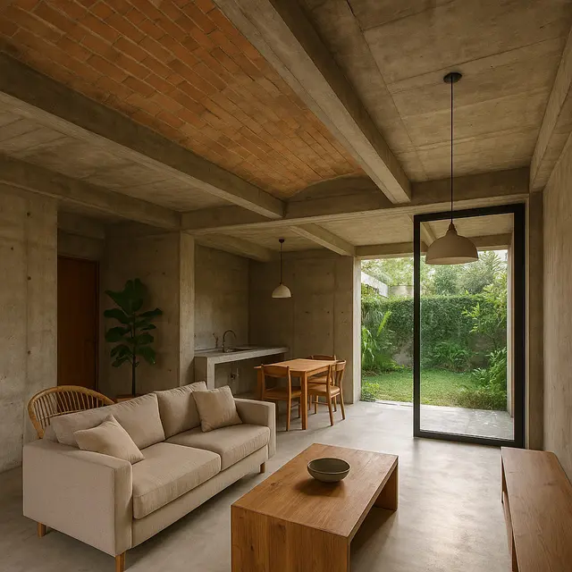 Desain Rumah Tanpa Plafon