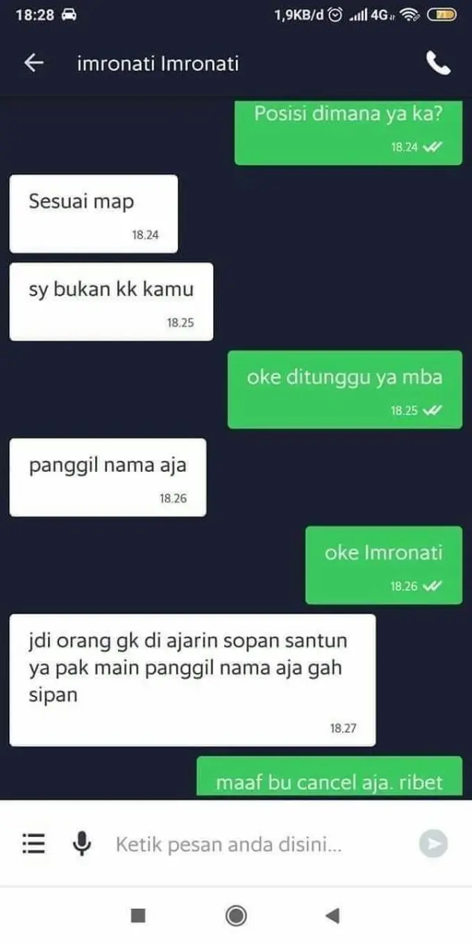 10 Potret Chat Ojol Dengan Penumpang Yang Sukses Bikin Cekikikan Emang