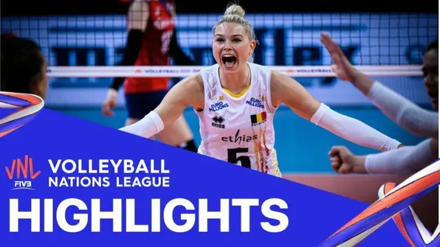 VIDEO: Highlights Volleyball Nations League, Laga Seru Tim Putri Belgia Saat Kalahkan Korea Selatan 3-2