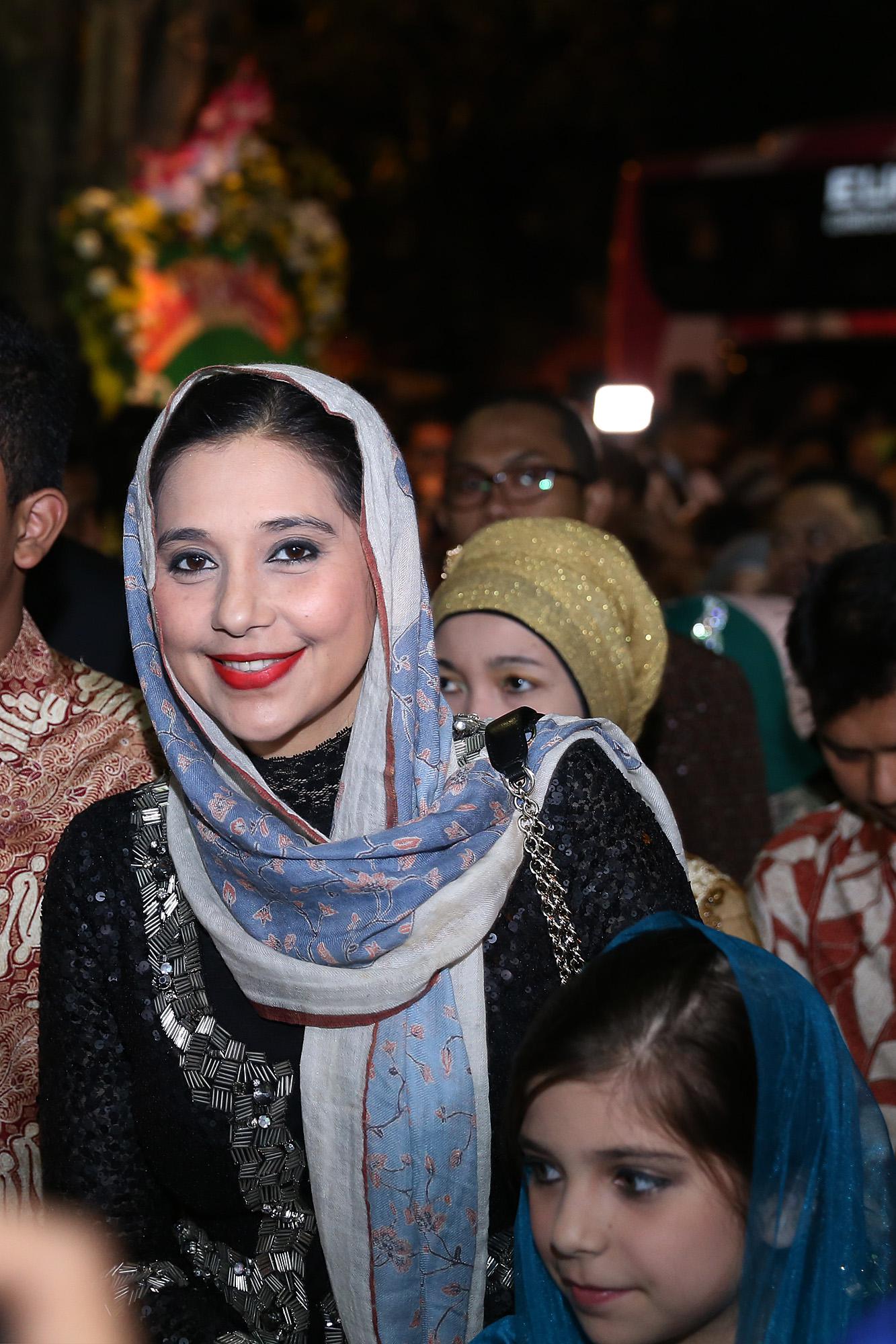 Ayu Azhari hadir dalam resepsi resepsi pernikahan Gibran Rakabuming dan Selvi Ananda. (Galih W. Satria/Bintang.com)