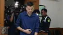 Stuart Collin ketika menghadiri sidang putusan perceraiannya di Pengadilan Agama Jakarta Selatan, Kamis (24/3).  Setelah melalui proses panjang, gugatan cerai Risty Tagor terhadap Stuart Collin akhirnya dikabulkan. (Liputan6.com/Herman Zakharia)