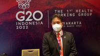 Menteri Kesehatan RI Budi Gunadi Sadikin saat Press Conference: The First G20 Health Working Group (HWG) 2022 di Yogyakarta pada Senin, 28 Maret 2022. (Dok Kementerian Kesehatan RI)