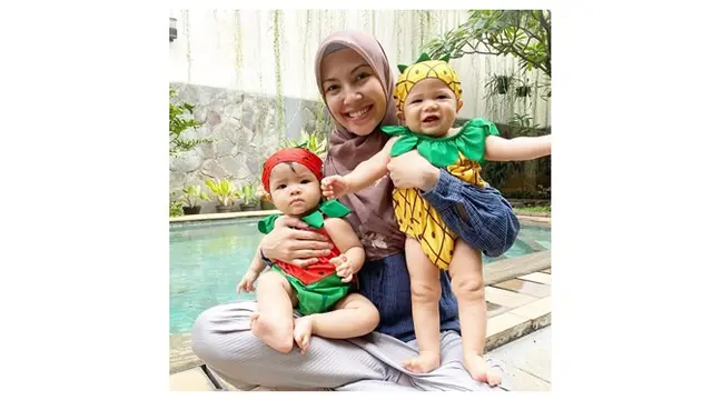 7 Potret Shaldy dan Shelma, Anak Kembar Ratna Galih yang Menggemaskan