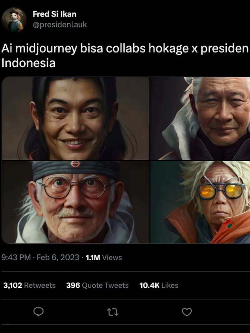 Viral Potret 7 Presiden Indonesia Jadi Hokage di Anime Naruto