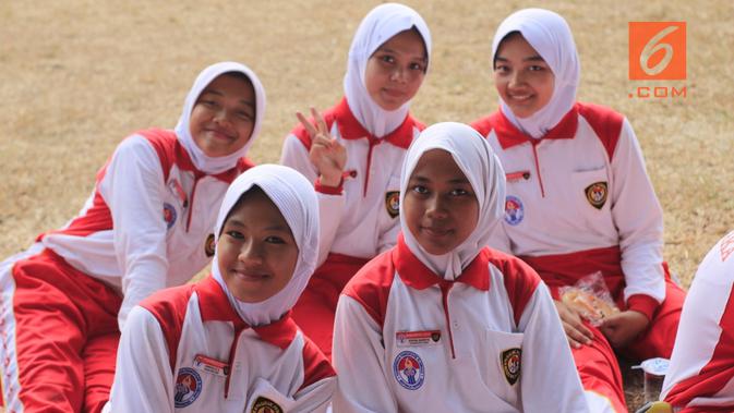 Calon Paskibraka Nasional 2019 dari Jawa Tengah, Salma El Mutafaqqiha Putri Achzaabi. (Foto: Liputan6.com/Aditya Eka Prawira).