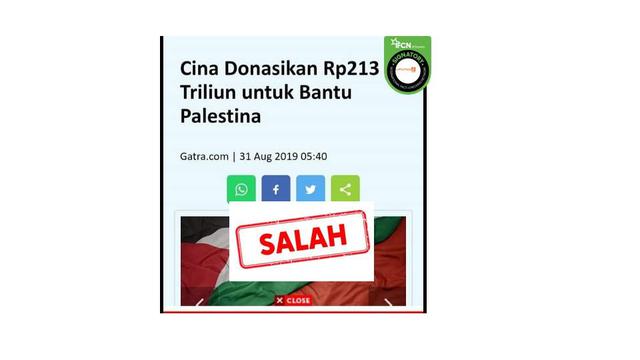 Cek Fakta Tidak Benar China Berikan Bantuan Rp 213 Triliun Pada Palestina Cek Fakta Liputan6 Com