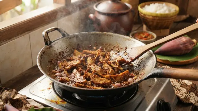 Resep dendeng jantung pisang