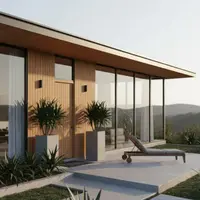 Ilustrasi Model Rumah Kecil Tapi Luas dengan Tanaman Daun Panjang di Sudut Rumah/Gemini AI