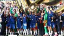 Untuk diketahui, ini menjadi gelar kedua Chelsea di ajang juara Piala Dunia Antarklub setelah sebelumnya mereka memenangi turnamen tersebut pada tahun 2021. (FRANCK FIFE/AFP)