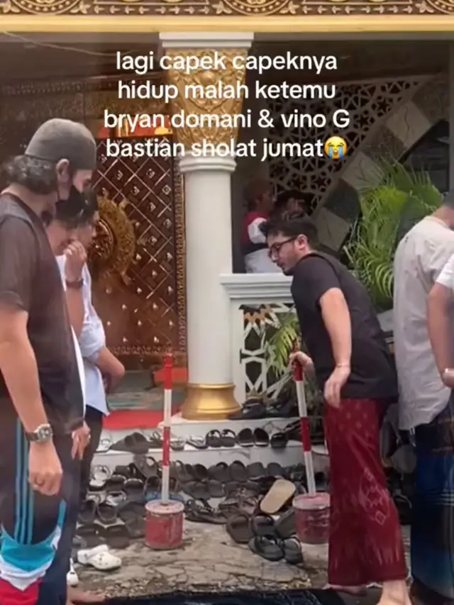 Potret Vino G Bastian, Bryan Domani, dan Indra Jegel (TikTok/@telurucul)