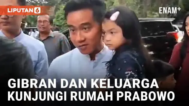 Calon Wakil Presiden nomor urut 2, Gibran Rakabuming Raka, berkunjung ke rumah pasangan calonnya, Prabowo Subianto, di Jalan Kertanegara, Kebayoran Baru, Jakarta Selatan, pada hari pertama Lebaran, Rabu (10/4/2024) sore.