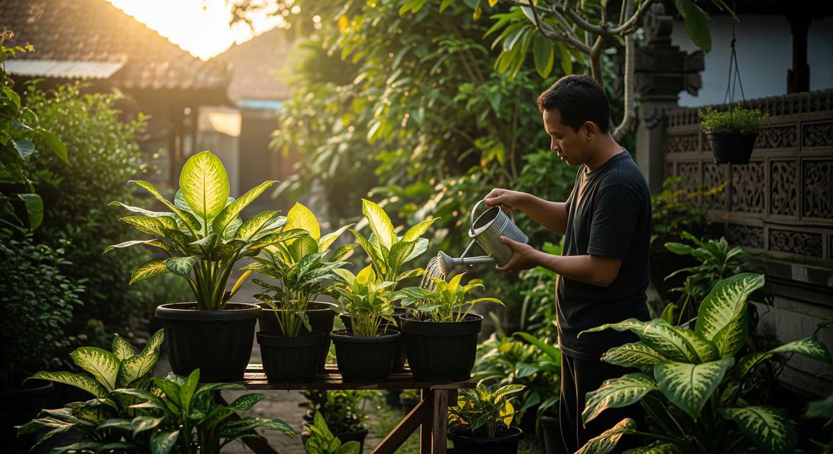 Cara Melindungi Tanaman dari Panas Matahari agar Tidak Layu (AI Generated)