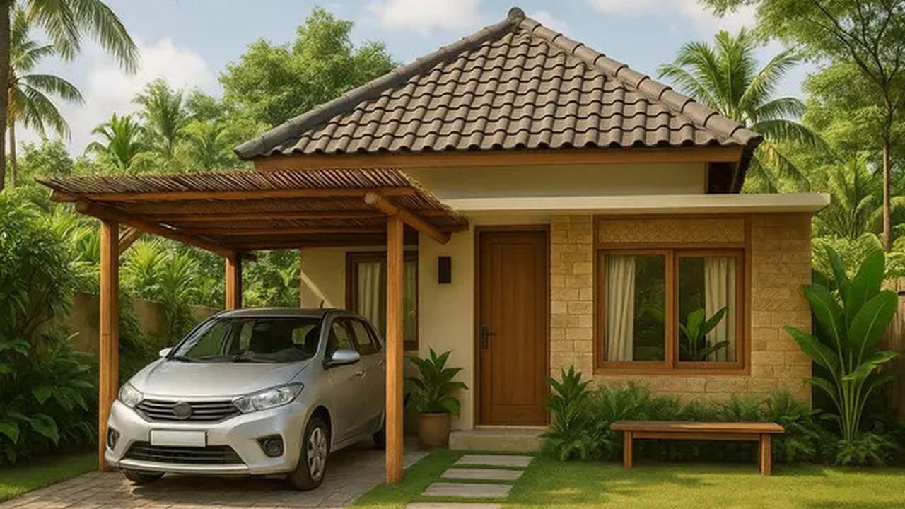 7 Desain Rumah Type 21 dengan Garasi, Fungsional untuk Motor dan Mobil