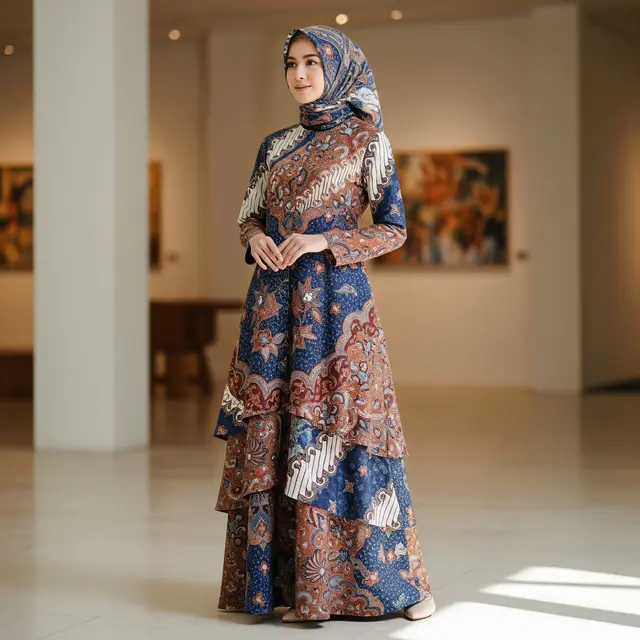 9 Model Gamis Batik Formal Terbaru, Tampil Modern di Berbagai Acara
