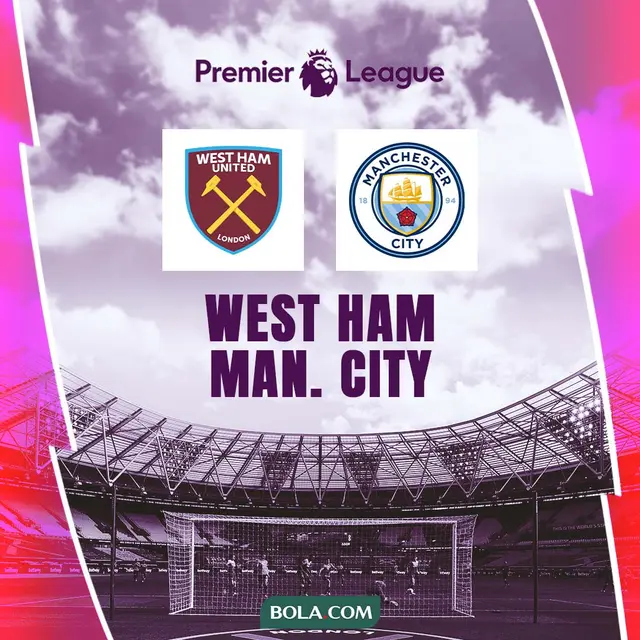 Liga Inggris - West Ham United Vs Manchester City