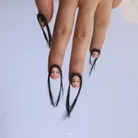 Nail art berambut. (Sumber Foto: Instagram/@designdain)