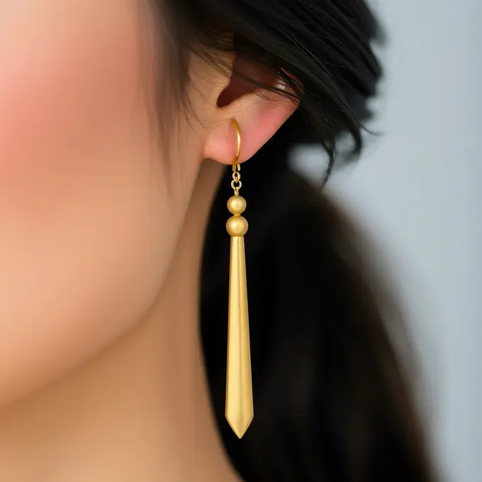 Anting Panjang Lurus (Drop Earrings)