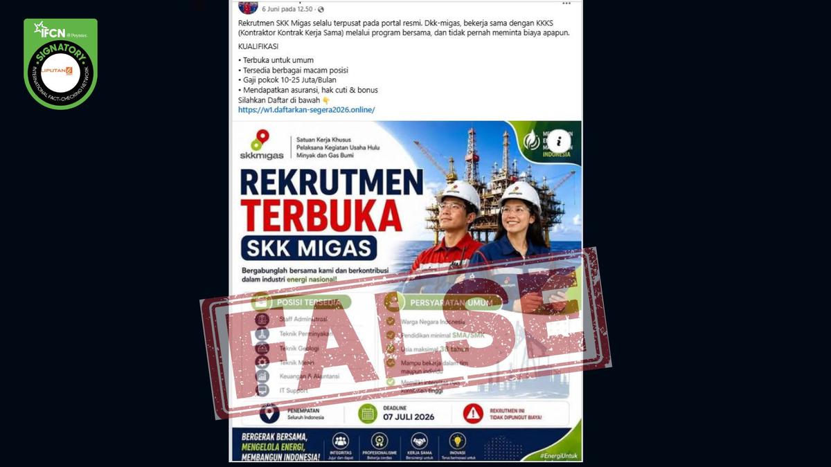 Hoaks Lowongan Kerja SKK Migas Semakin Beragam, Simak Daftarnya untuk Hindari Penipuan