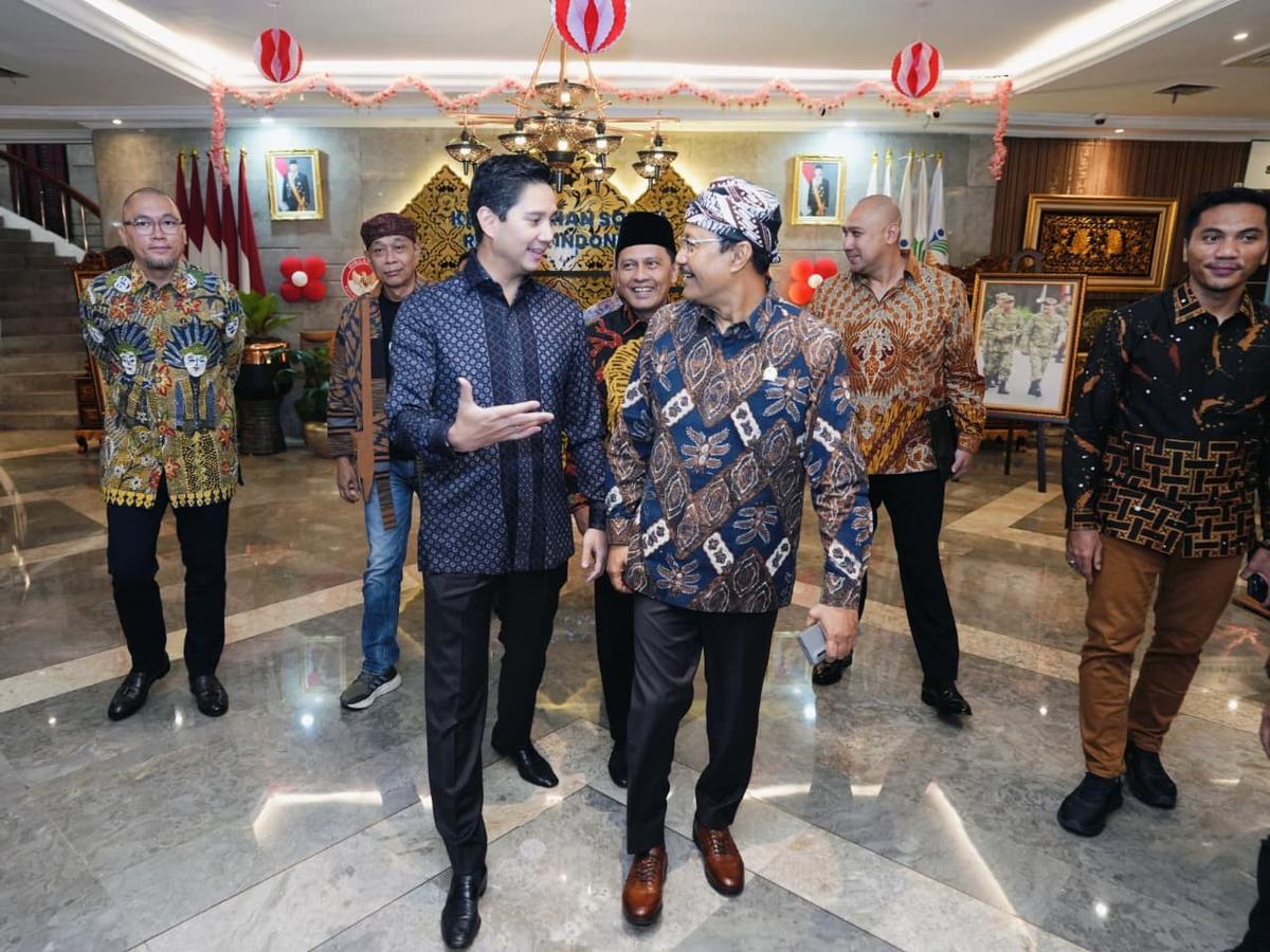 Menteri Sosial Saifullah Yusuf (Gus Ipul) Bertemu Budisatrio Djiwandono