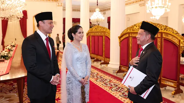 Tampilan Kembar Annisa Pohan dan Almira Tunggadewi dengan Makeup Soft Glam di Pelantikan AHY Sebagai Menteri ATR