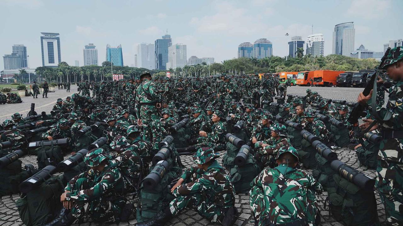 FOTO: Paska Demo Anarkis, TNI  Perketat Pengamanan Ibukota Jakarta
